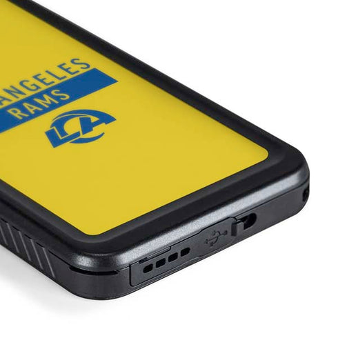 NFL Los Angeles Rams White Performance Series Galaxy S24 Plus Waterproof Case
